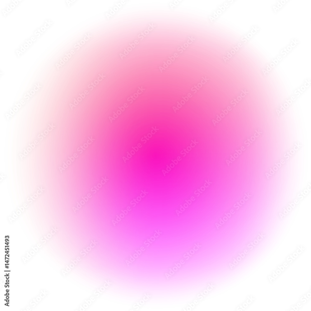 Aufkleber gradient blurred circle shape. pink colored fluid liquid element. soft light holographic element. ro
