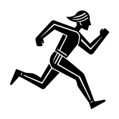 a simple running icon person motion vector art