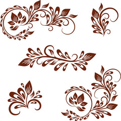 Beautiful flower art and mandala vector design