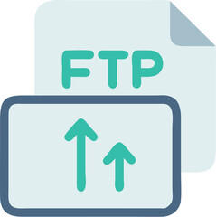 FTP icon vector flat design