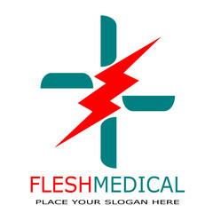 flash medical logo template illustratio
