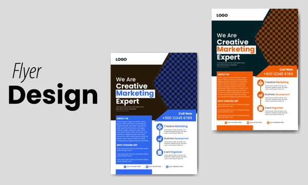 corporate business flyer template colorful brochure creative A4 layout abstract vector design modern promotion editable corporate digital agency professional marketing print-ready editable IT company