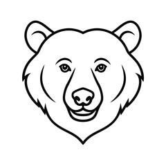 Bear Head Outline Illustration