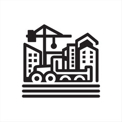 Naklejka premium editable construction logo vector