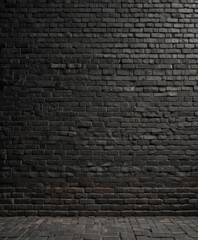 Deep shadows accentuate uneven brickwork; heavy, black grunge texture , brickwork, atmospheric, vintage texture