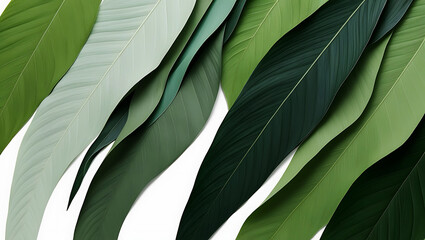 Abstract Green Leaf Texture – Organic Layered Foliage Pattern in Natural Tones