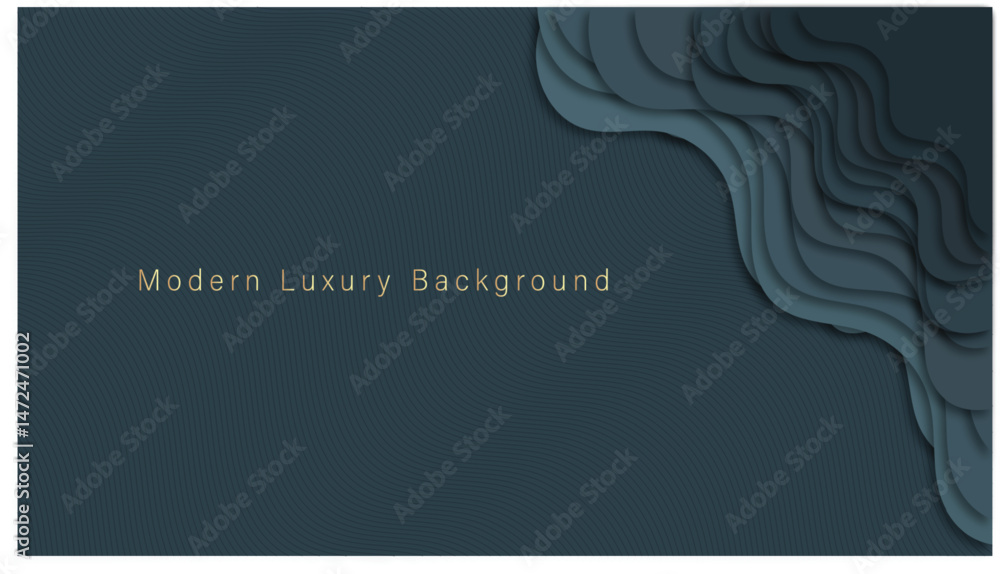 Poster abstract blue vector background with waves and curves for banner or design use