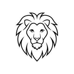 Lion Head Line Drawing
