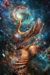 Cosmic stairway to the heavens, reaching for starlight.