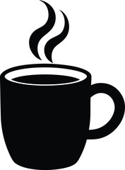 Coffee Mug Steam Silhouette