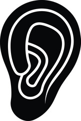 ear osilhouette icon vector illustration