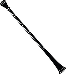 stylized didgeridoo minimalist tribal inspired vector art