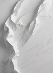 Wrinkled white paper; uneven surface, visible fibers ,  paper,  close-up,  minimalist