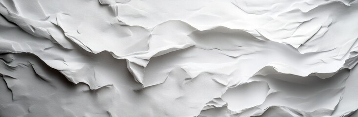 Obraz premium Abstract White and Gray Textured Background Crumpled Fabric or Clay Surface
