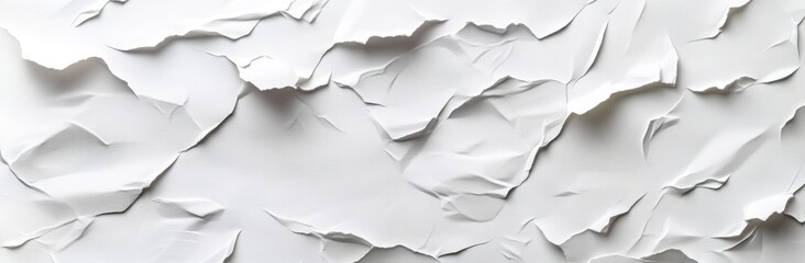 Abstract White Textured Background with Uneven, Crumpled Surface
