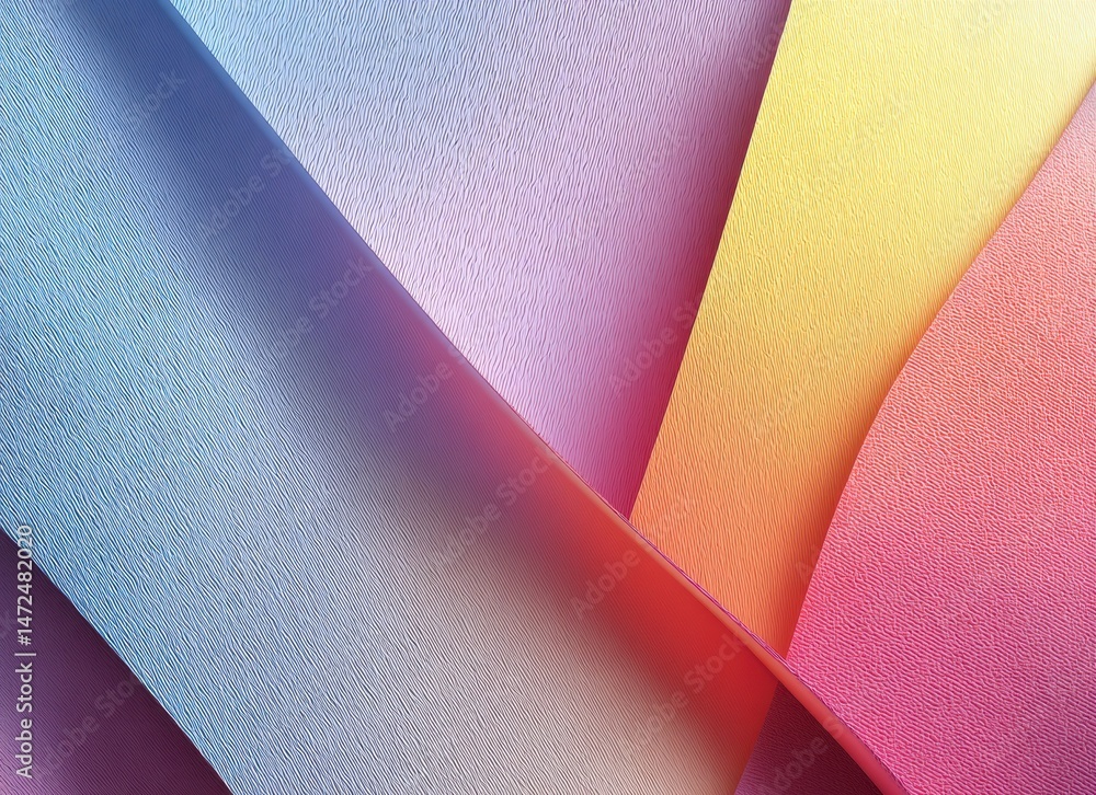 Fototapete abstract colorful textures with soft gradients and flowing lines