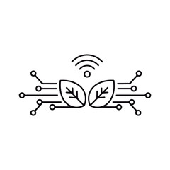 Digital Agriculture Technology. Smart Farming with Wireless Sensor.
