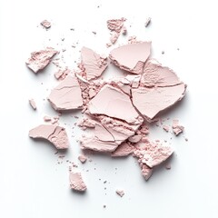 Crushed light pink powder