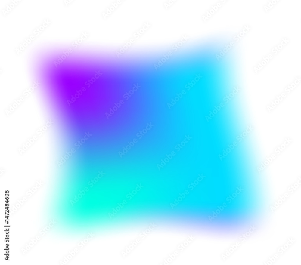Poster abstract blurry gradient shape. blue colored mesh fluid liquid element. soft light blob with aura gr