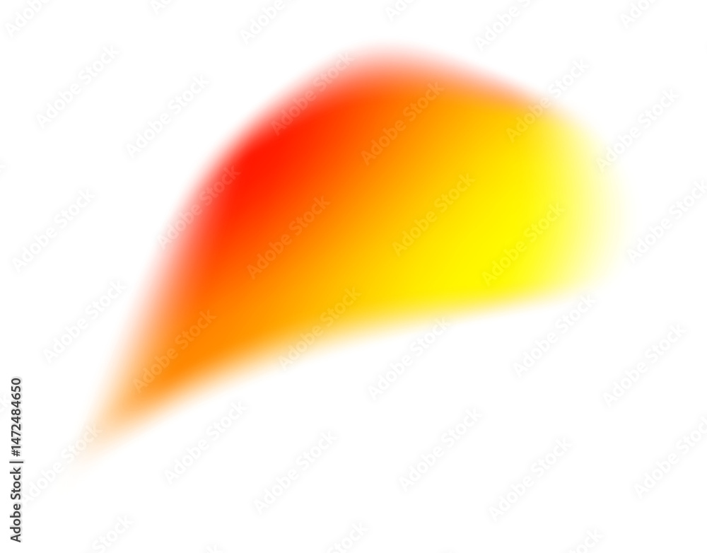 Poster abstract blurry gradient shape. orange mesh fluid liquid element. soft light blob with aura gradatio