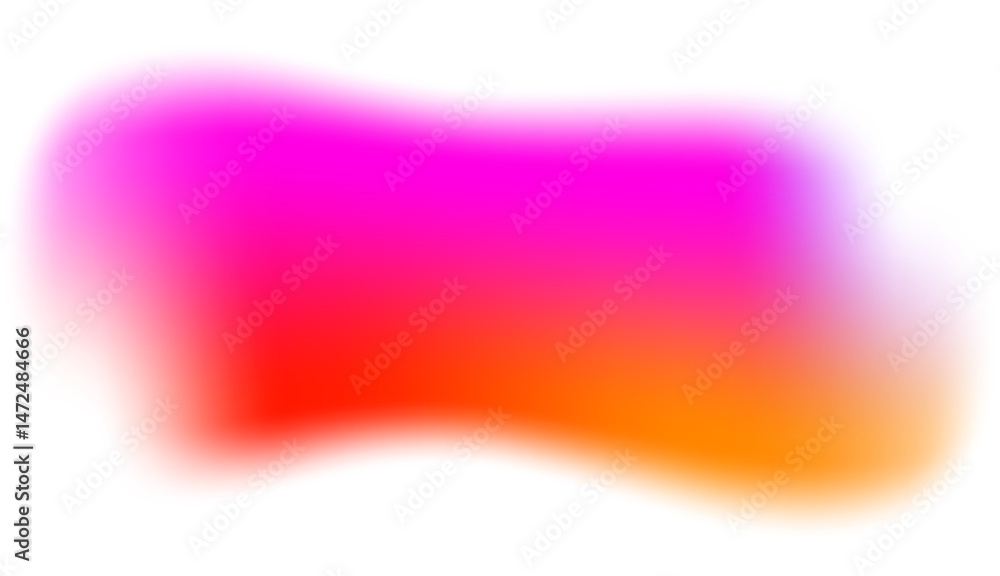Aufkleber abstract blurry gradient shape. pink colored mesh fluid liquid element. soft light blob with aura gr