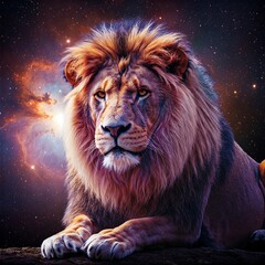 Naklejka premium portrait of a lion