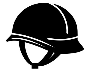 Military Helmet Icon Black Silhouette Graphic Design, Military Helmet Silhouette Vector