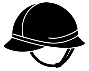 Military Helmet Icon Black Silhouette Graphic Design, Military Helmet Silhouette Vector