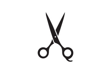 simple and unobtrusive Hair cutting scissor vector silhouette illustration isolated in white background
