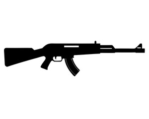 Shotgun Vector Illustration Featuring Realistic Design, Rifle Silhouette Vector