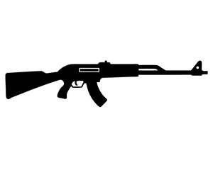 Shotgun Vector Illustration Featuring Realistic Design, Rifle Silhouette Vector