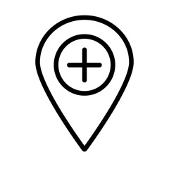 Fototapeta premium Location pin icon flat design. Map pin place marker. Location marker simple icon. Map marker pointer icon. Vector illustration 