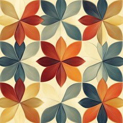 Obraz premium Floral, patterned, geometric design