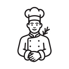 vector illustration of a chef holding a spoon