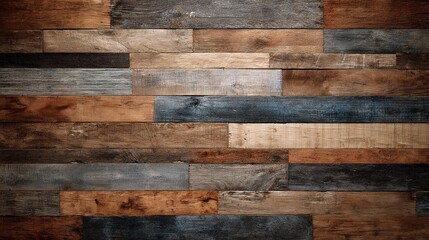 Naklejka premium Recycled Wood Panel Backdrop with Subtle Color Variations