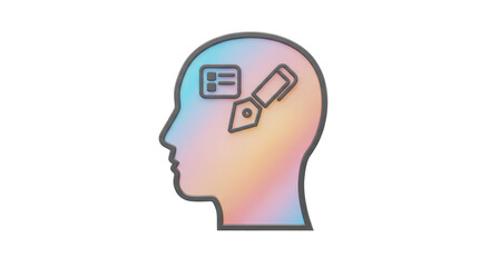 Isolated Head with Edit Icon