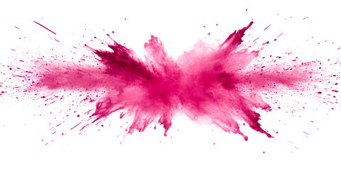Purple and Pink Paint Splash on White Background

