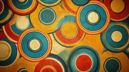 Colorful Abstract Background with Circular Patterns and Textures