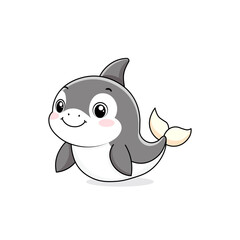 Cute Dolphin Isolated Background