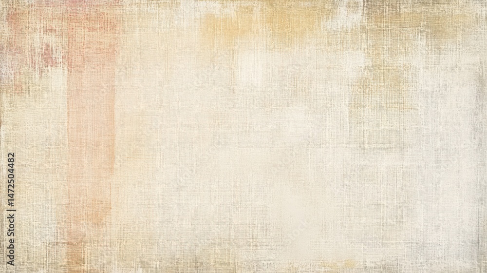 Poster abstract canvas texture with beige and brown tones and visible brushstrokes in a horizontal format
