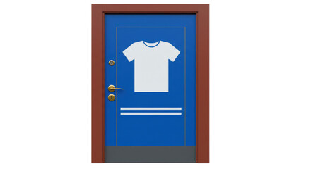 Isolated T-Shirt Door Sign