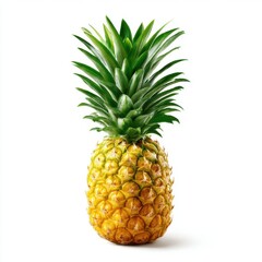 Fototapeta premium Pineapple isolated on white background for culinary and design uses