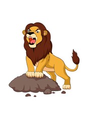 illustration of a lion, vector, animal, lion, vector design, cartoon