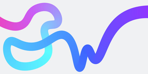 Wavy shape with Colorful gradient. Vector illustration.