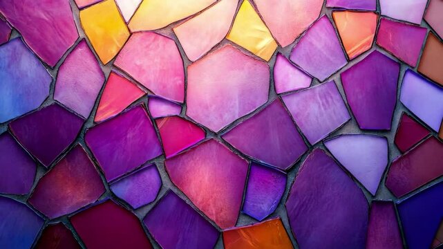 Colorful stained glass mosaic texture background.