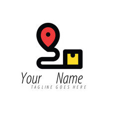 Delivery Route Tracking and Logistic Business Logo