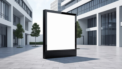 blank billboard mokup on the street