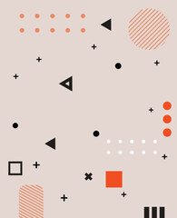 Abstract background with geometric shapes. Vector illustration in flat style. Design element for poster, card, banner, flyer.
