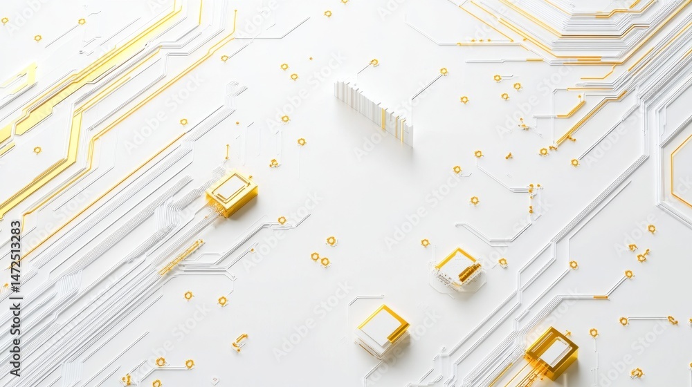 Poster innovative circuit design technology lab graphic art modern environment close-up view digital concep