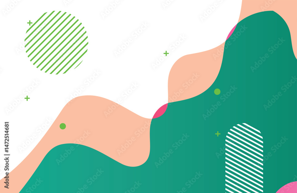 Poster abstract background with geometric shapes. vector illustration in flat style. design element for pos